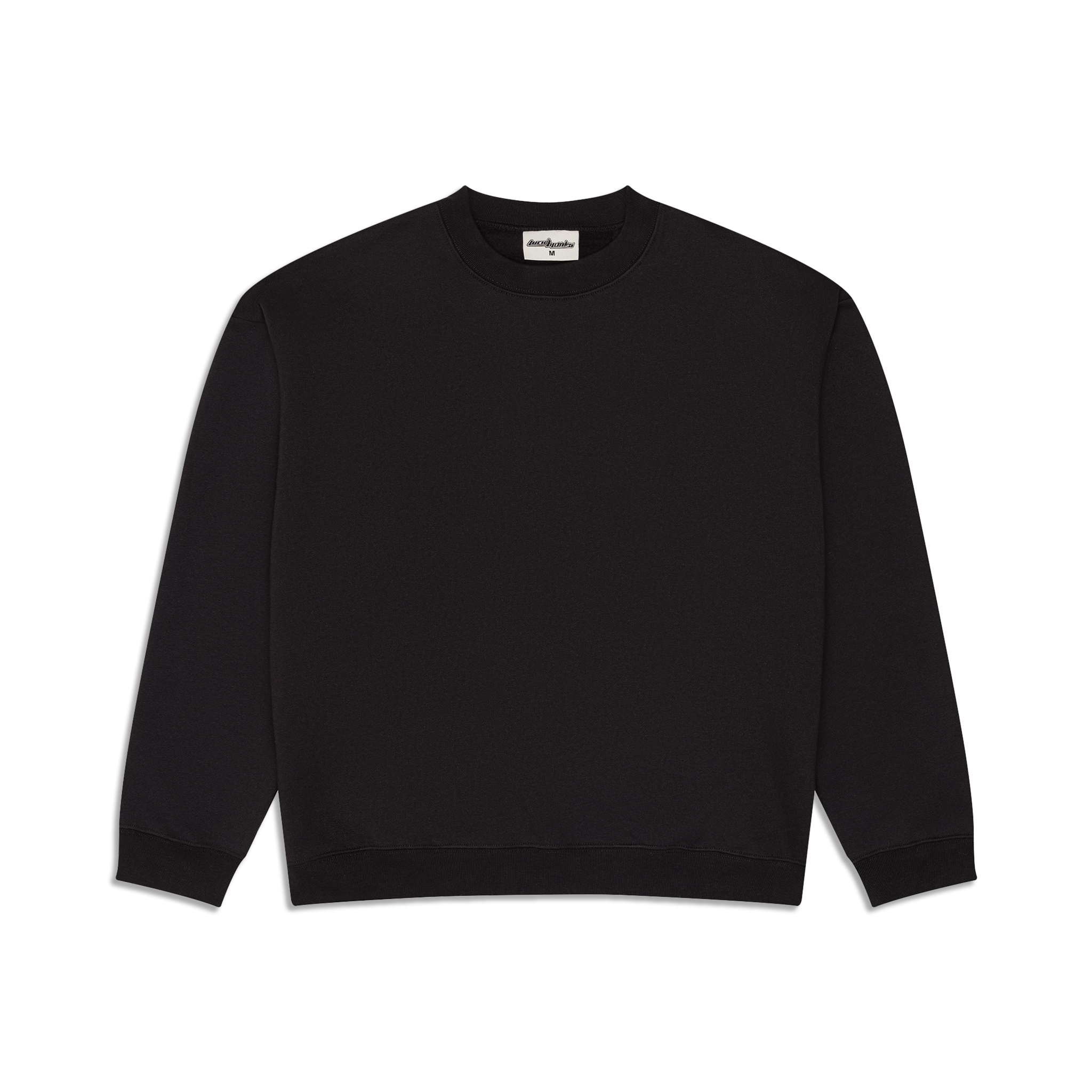 600 GSM 'Black' Fleece Crewneck