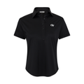 Georgia Tech Women's Cap Sleeve Semi Spread Polo Black