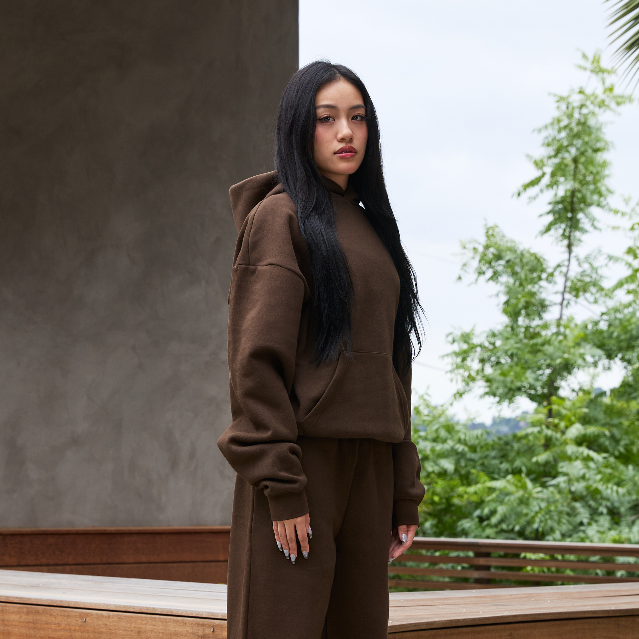 350 GSM 'Chestnut' Fleece Hoodie