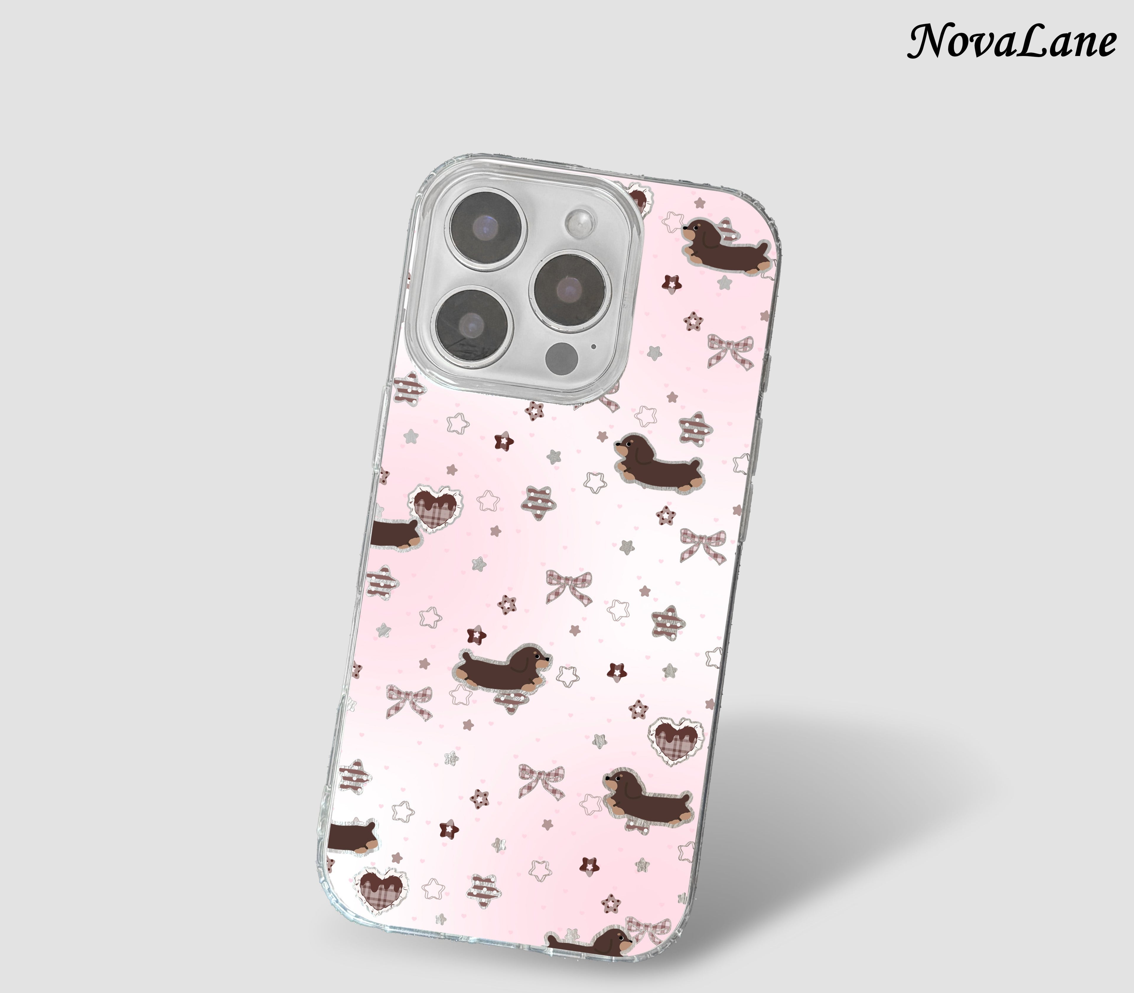 Dachshund Sausage Dog Butterfly Cute Shining Phone Case Cover