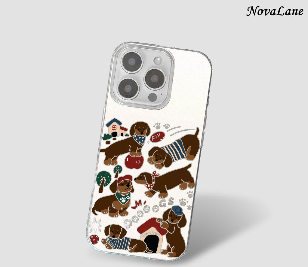 Dachshund Sausage Dog Cute Shining Phone Case Cover